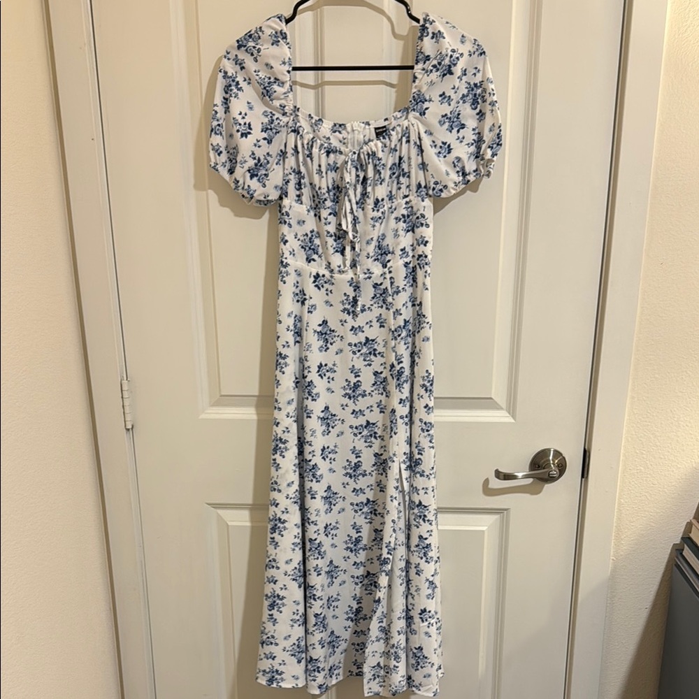 Floral Puff Sleeve Maxi Dress